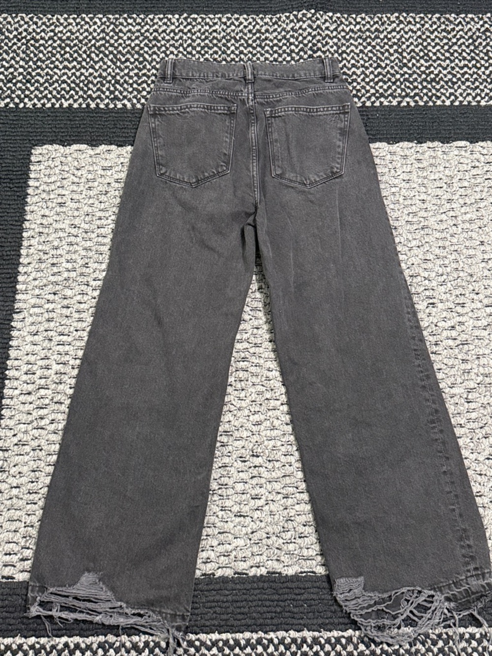 DL1961 Hepburn Wide Leg Jeans Women’s 25 High Rise Distressed Hem Premium Denim - Picture 2 of 6